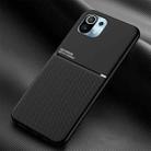 For Xiaomi Mi 11 Classic Tilt Strip Grain Magnetic Shockproof PC + TPU Case(Black) - 1