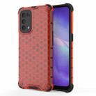 For Oppo Reno5 5G Shockproof Honeycomb PC + TPU Case(Red) - 1