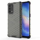 For Oppo Reno5 Pro 5G Shockproof Honeycomb PC + TPU Case(Black) - 1