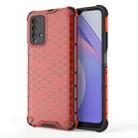 For Xiaomi Redmi Note 9 4G Shockproof Honeycomb PC + TPU Case(Red) - 1