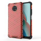 For Xiaomi Redmi Note 9 5G Shockproof Honeycomb PC + TPU Case(Red) - 1