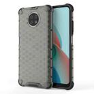 For Xiaomi Redmi Note 9 5G Shockproof Honeycomb PC + TPU Case(Black) - 1