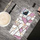 For Samsung Galaxy A12 Marble Shockproof  TPU Protective Case(Rhombus White Purple) - 1