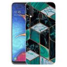 For Samsung Galaxy A20e Marble Shockproof  TPU Protective Case(Rhombus Dark Green) - 1