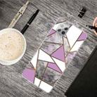 For Samsung Galaxy A42 5G Marble Shockproof  TPU Protective Case(Rhombus Gray Purple) - 1
