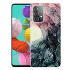 For Samsung Galaxy A52 5G / 4G Marble Shockproof  TPU Protective Case(Abstract Black) - 1