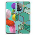 For Samsung Galaxy A72 5G / 4G Marble Shockproof  TPU Protective Case(Rhombus Green) - 1
