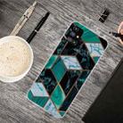 For Samsung Galaxy M31s Marble Shockproof  TPU Protective Case(Rhombus Dark Green) - 1