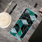 For Samsung Galaxy S20 FE Marble Shockproof  TPU Protective Case(Rhombus Dark Green) - 1