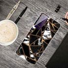 For Samsung Galaxy S21+ 5G Marble Shockproof TPU Protective Case(Rhombus Black) - 1
