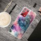 For Samsung Galaxy S21 Ultra 5G Marble Shockproof TPU Protective Case(Abstract Multicolor) - 1