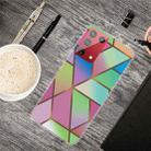 For Samsung Galaxy S21 Ultra 5G Marble Shockproof TPU Protective Case(Rhombus Gradient) - 1