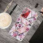 For Samsung Galaxy S21 Ultra 5G Marble Shockproof TPU Protective Case(Rhombus Rose) - 1