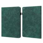 For Amazon Kindle Fire HD 10 2016/2017/2018/2019 Peacock Embossed Pattern TPU + PU Horizontal Flip Leather Case with Holder & Card Slots & Wallet & Sleep / Wake-up Function(Green) - 1