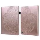 For Amazon Kindle Fire HD 8 2020 Peacock Embossed Pattern TPU + PU Horizontal Flip Leather Case with Holder & Card Slots & Wallet & Sleep / Wake-up Function(Rose Gold) - 1