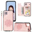 For Samsung Galaxy A42 5G Mandala Embossed PU + TPU Case with Holder & Card Slots & Photo Frame & Strap(Rose Gold) - 1