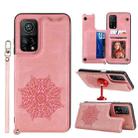 For Xiaomi Mi 10T Pro 5G Mandala Embossed PU + TPU Case with Holder & Card Slots & Photo Frame & Strap(Rose Gold) - 1