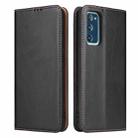 For Samsung Galaxy S20 FE / S20 Lite Fierre Shann PU Genuine Leather Texture Horizontal Flip Leather Case with Holder & Card Slots & Wallet(Black) - 1