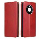 For Huawei Mate 40 Pro Fierre Shann PU Genuine Leather Texture Horizontal Flip Leather Case with Holder & Card Slots & Wallet(Red) - 1