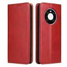 For Huawei Mate 40 Fierre Shann PU Genuine Leather Texture Horizontal Flip Leather Case with Holder & Card Slots & Wallet(Red) - 1