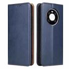 For Huawei Mate 40 Fierre Shann PU Genuine Leather Texture Horizontal Flip Leather Case with Holder & Card Slots & Wallet(Blue) - 1