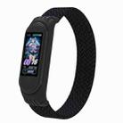 For Xiaomi Mi Band 5 / 4 / 3 / Huami Single Lap Braided Yarn + TPU Wrist Strap Watch Band, Size:M(Black) - 1