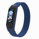 For Xiaomi Mi Band 5 / 4 / 3 / Huami Single Lap Braided Yarn + TPU Wrist Strap Watch Band, Size:M(Clod Blue) - 1