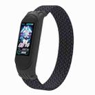 For Xiaomi Mi Band 5 / 4 / 3 / Huami Single Lap Braided Yarn + TPU Wrist Strap Watch Band, Size:M(Charcoal) - 1