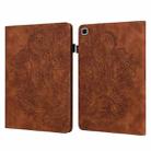 For Samsung Galaxy Tab S6 Lite P610 Peacock Embossed Pattern TPU + PU Horizontal Flip Leather Case with Holder & Card Slots & Wallet & Sleep / Wake-up Function(Brown) - 1