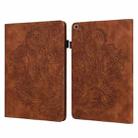 For Samsung Galaxy Tab A 10.1 (2019) T510 Peacock Embossed Pattern TPU + PU Horizontal Flip Leather Case with Holder & Card Slots & Wallet(Brown) - 1