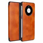 For Huawei Mate 40 Fierre Shann Crazy Horse Texture Horizontal Flip PU Leather Case with Smart View Window & Sleep Wake-up Function(Brown) - 1