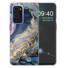 For OnePlus 9 Marble Pattern Shockproof  TPU Protective Case(Abstract Gold) - 1