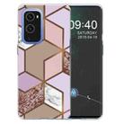 For OnePlus 9 Marble Pattern Shockproof  TPU Protective Case(Rhombus Orange Purple) - 1