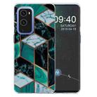 For OnePlus 9 Marble Pattern Shockproof  TPU Protective Case(Rhombus Dark Green) - 1