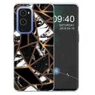 For OnePlus 9 Pro Marble Pattern Shockproof  TPU Protective Case(Rhombus Black) - 1