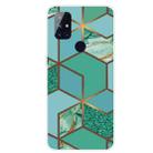 For OnePlus Nord N10 5G Marble Pattern Shockproof  TPU Protective Case(Rhombus Green) - 1