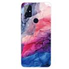 For OnePlus Nord N100 Marble Pattern Shockproof  TPU Protective Case(Abstract Red) - 1