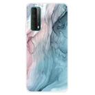 For Huawei P Smart 2021 Marble Pattern Shockproof  TPU Protective Case(Abstract Gray) - 1