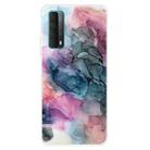 For Huawei P Smart 2021 Marble Pattern Shockproof  TPU Protective Case(Abstract Multicolor) - 1