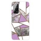 For Xiaomi Mi 10T 5G / 10T Pro 5G Marble Pattern Shockproof  TPU Protective Case(Rhombus Gray Purple) - 1