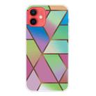 For iPhone 12 mini Marble Pattern Shockproof  TPU Protective Case (Rhombus Gradient) - 1
