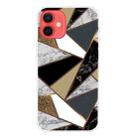 For iPhone 12 mini Marble Pattern Shockproof  TPU Protective Case (Rhombus Golden Yellow) - 1