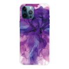 For iPhone 12 / 12 Pro Marble Pattern Shockproof  TPU Protective Case(Abstract Purple) - 1