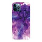For iPhone 12 Pro Max Marble Pattern Shockproof  TPU Protective Case(Abstract Purple) - 1