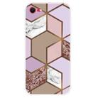 For iPhone SE 2022 / SE 2020 / 8 / 7 Marble Pattern Shockproof  TPU Protective Case(Rhombus Orange Purple) - 1