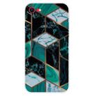 For iPhone SE 2022 / SE 2020 / 8 / 7 Marble Pattern Shockproof  TPU Protective Case(Rhombus Dark Green) - 1