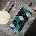 For iPhone SE 2022 / SE 2020 / 8 / 7 Marble Pattern Shockproof  TPU Protective Case(Rhombus Dark Green) - 2