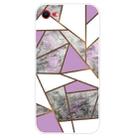 For iPhone SE 2022 / SE 2020 / 8 / 7 Marble Pattern Shockproof  TPU Protective Case(Rhombus Gray Purple) - 1
