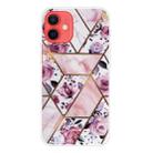 For iPhone 11 Marble Pattern Shockproof  TPU Protective Case (Rhombus Rose) - 1