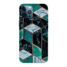 For iPhone 11 Pro Marble Pattern Shockproof  TPU Protective Case (Rhombus Dark Green) - 1